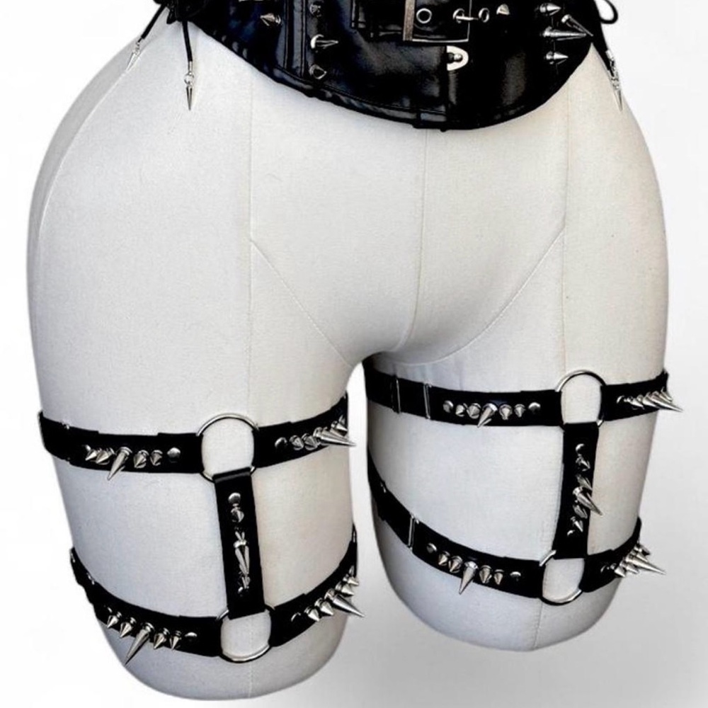 Custom Spiked Leg Garters